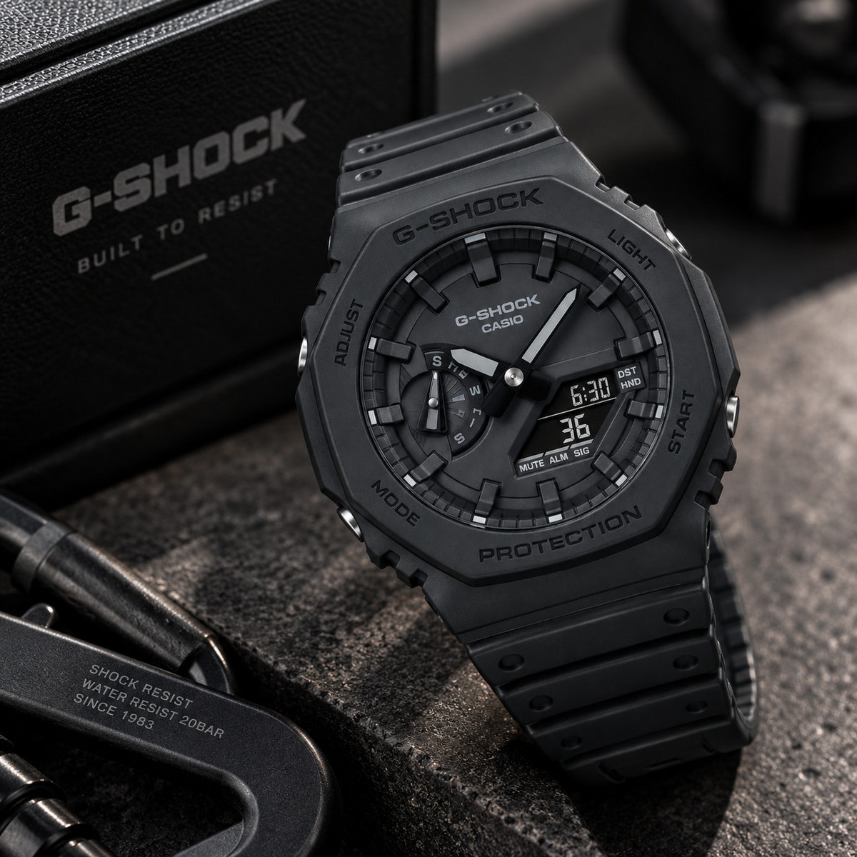 G-Shock Black Analog-Digital Shock-Resistant Watch