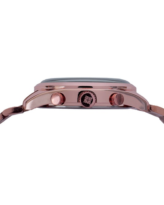 Rose Regent Chronograph Watch – Rose Gold Stainless Steel Bracelet & Ivory Dial Edition