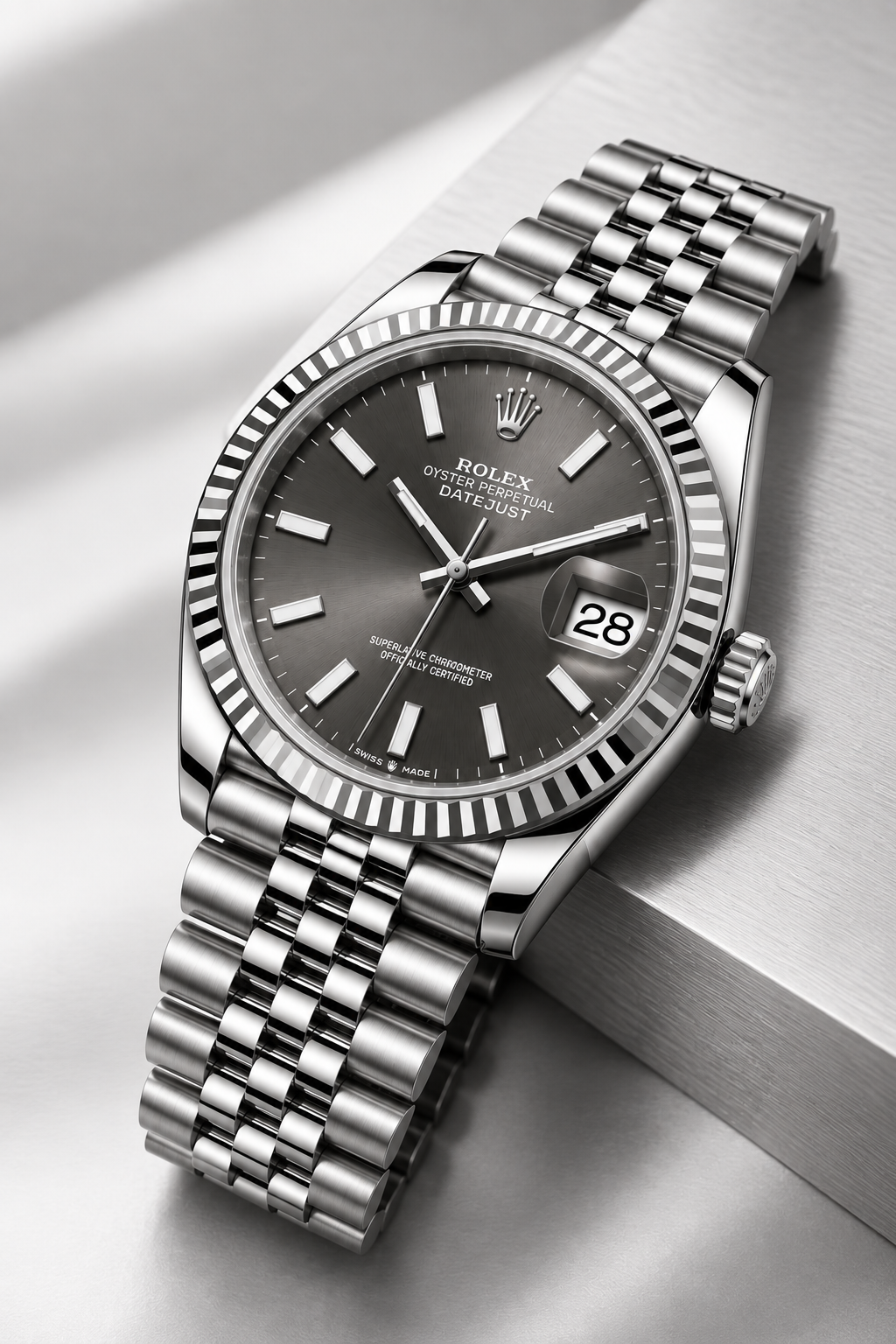 Grey Datejust Watch