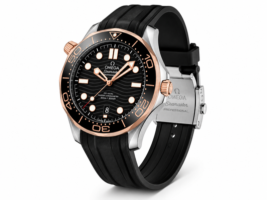 Black & Rose Gold Diver Watch – Premium Sports Luxury Timepiece