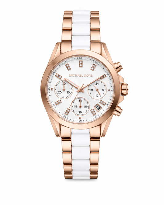 Rose Gold & Blush Pink Luxury Chronograph Bracelet Watch