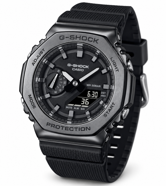 G-Shock Black Metal Analog-Digital Sports Watch