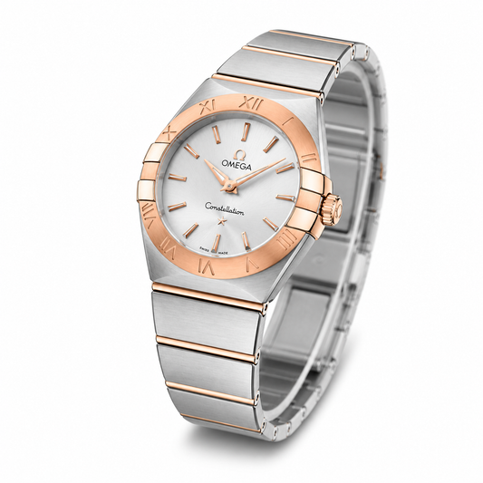 Silver & Rose Gold Minimalist Luxury Bracelet Watch