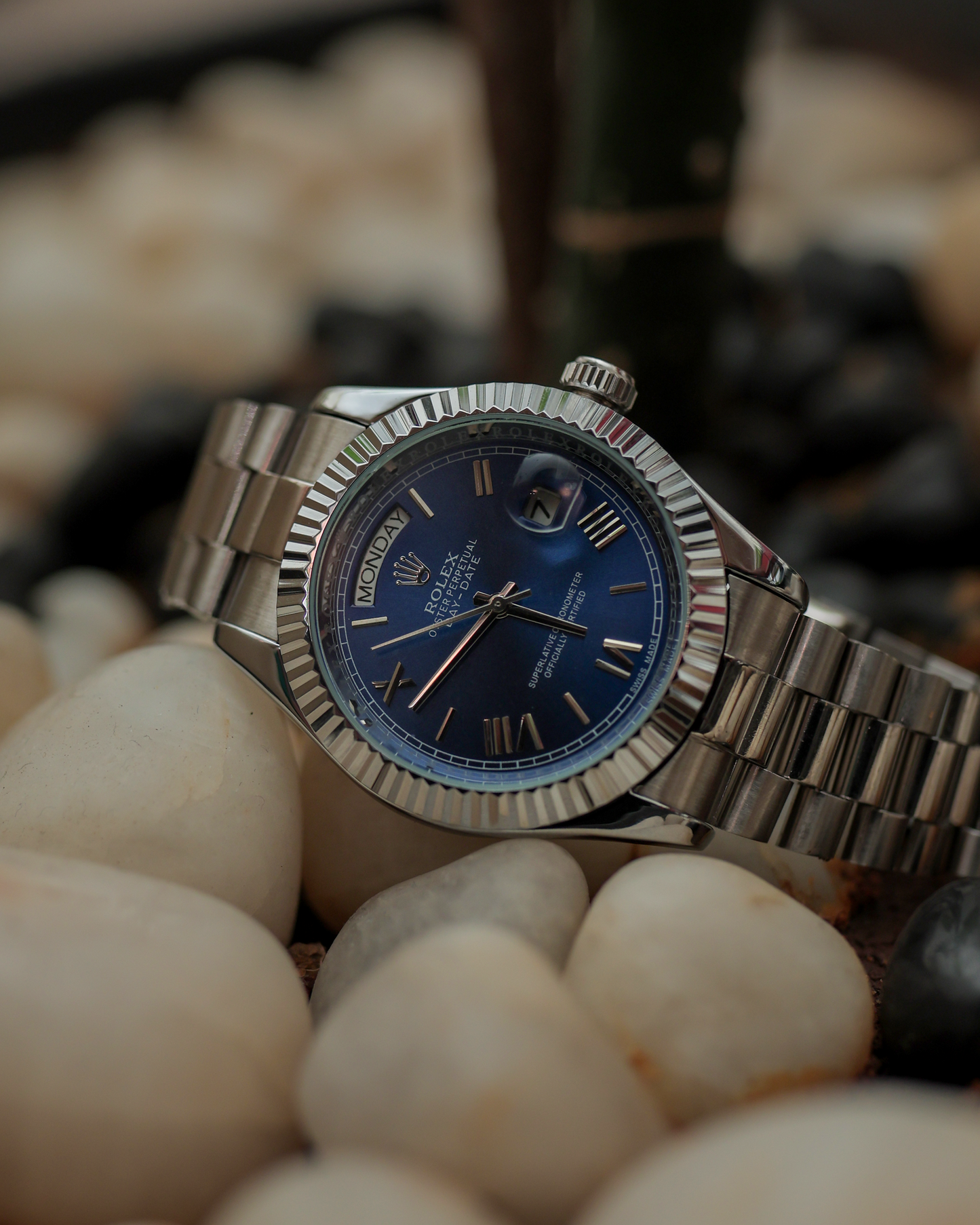 Azure Monarch Day-Date Watch