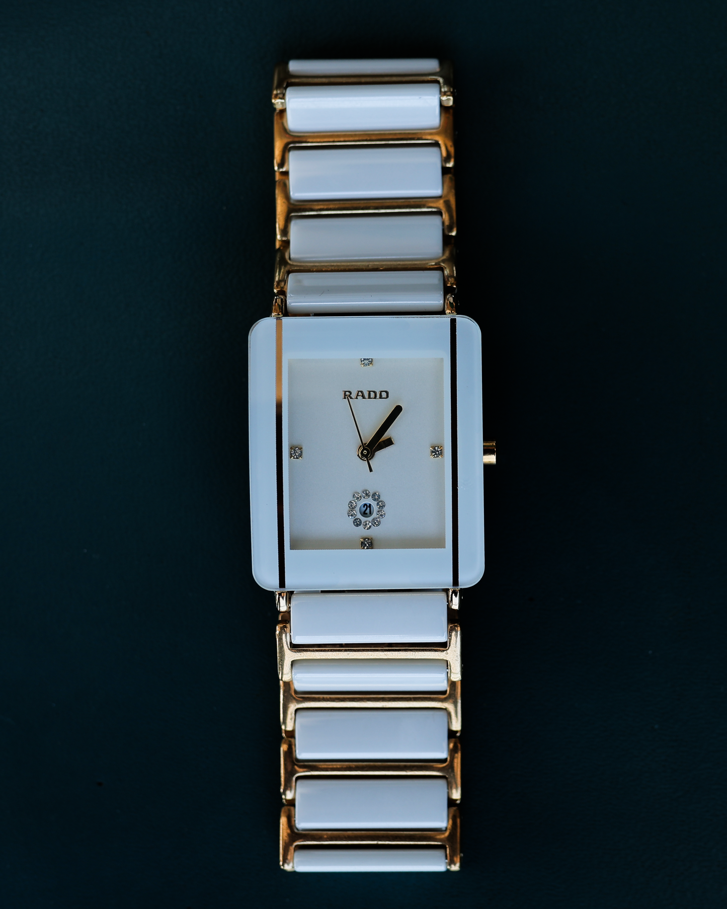 Ivory Grace Ceramic Watch – White Dial & Rose Gold Ceramic Bracelet Edition