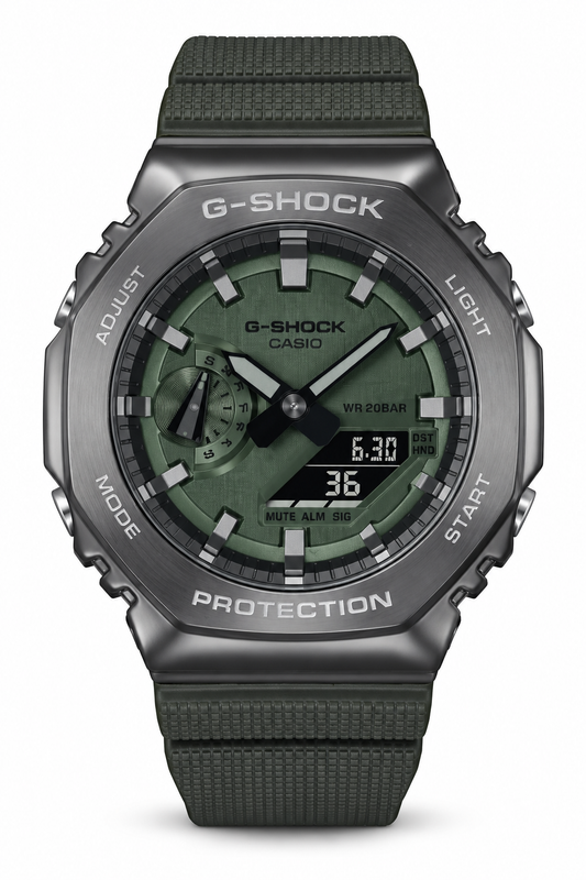 G-Shock Green Dial Stainless Steel Analog-Digital Watch
