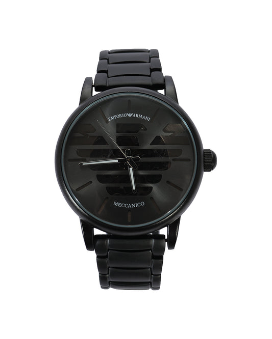 Phantom Noir Automatic Watch – All-Black Skeleton Dial & Ceramic Bracelet Edition