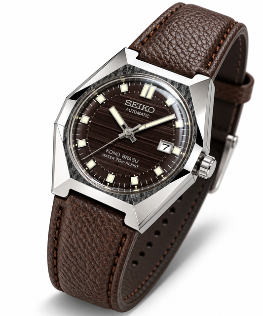 Seiko Brown Dial Automatic Luxury Leather Watch