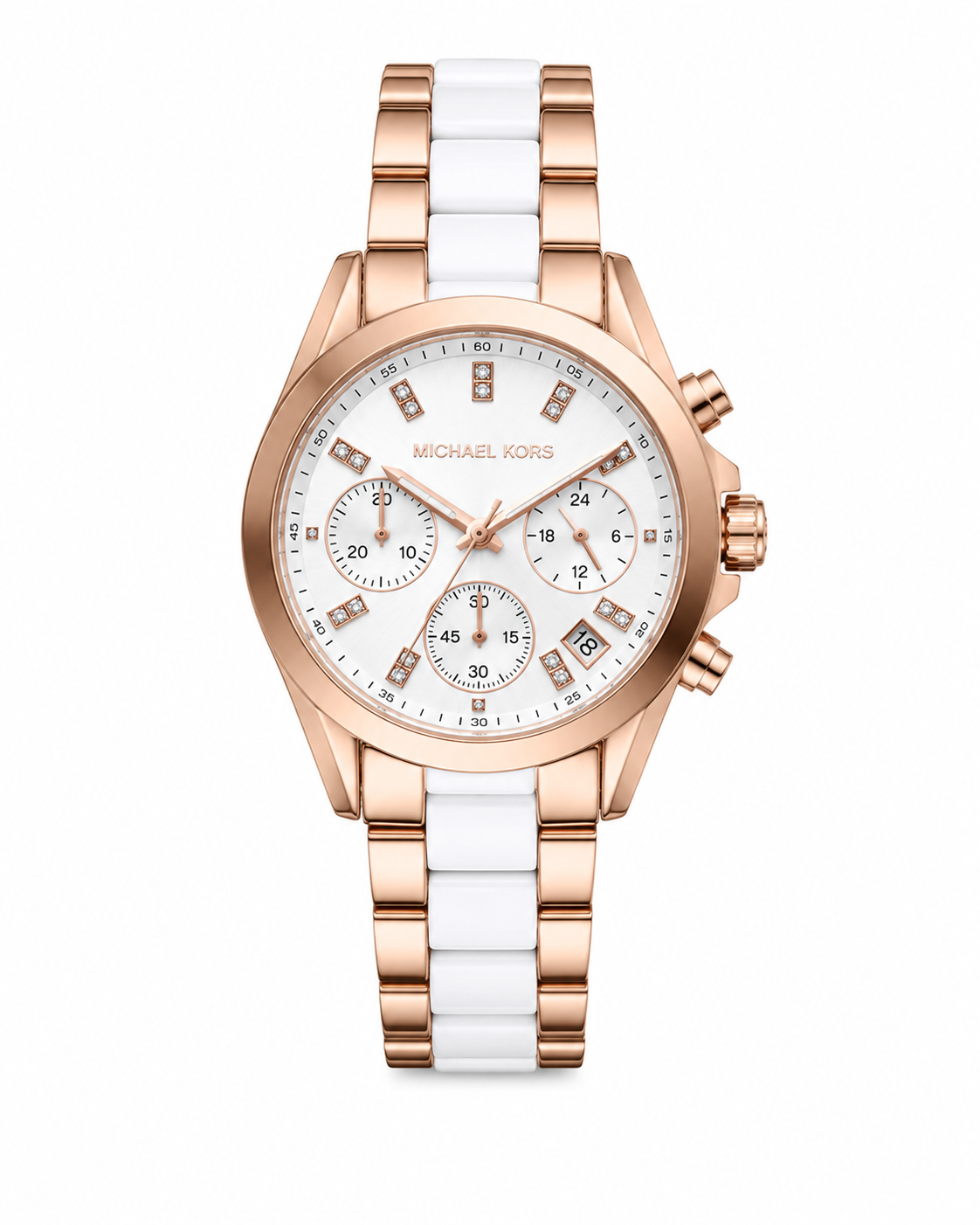 Rose Gold & Blush Pink Luxury Chronograph Bracelet Watch