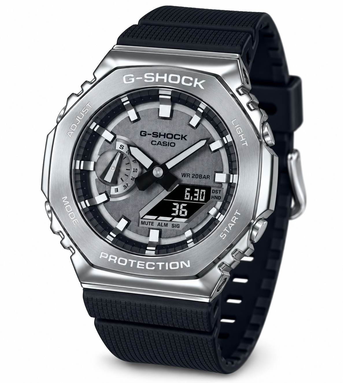 G-Shock Silver Stainless Steel Analog-Digital Watch