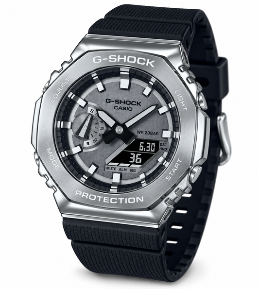 G-Shock Silver Stainless Steel Analog-Digital Watch