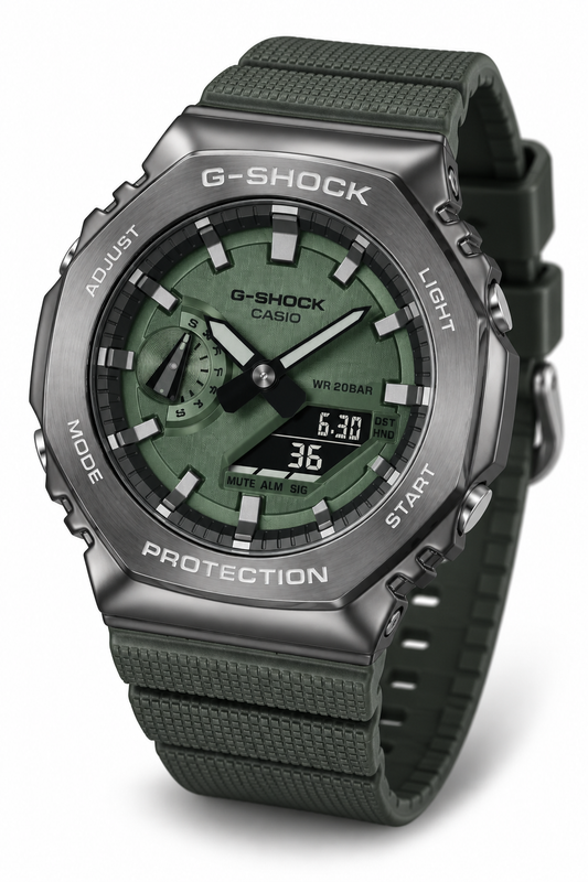 G-Shock Green Dial Stainless Steel Analog-Digital Watch