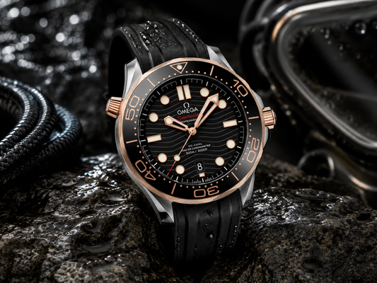 Black & Rose Gold Diver Watch – Premium Sports Luxury Timepiece