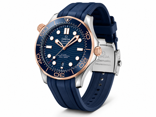 Ocean Blue Rose Gold Diver Watch – Premium Sports Luxury Timepiece