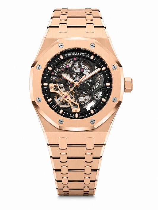 Rose Gold Skeleton Automatic Watch – Luxury Open-Heart Mechanical Timepiece