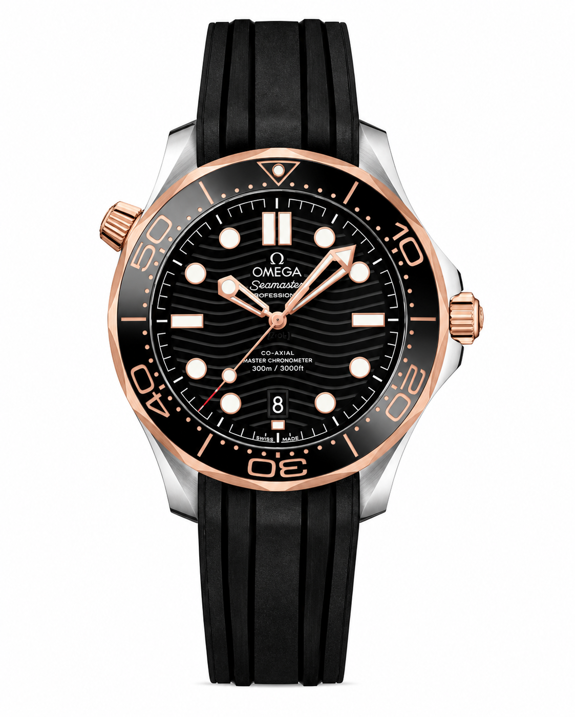 Black & Rose Gold Diver Watch – Premium Sports Luxury Timepiece