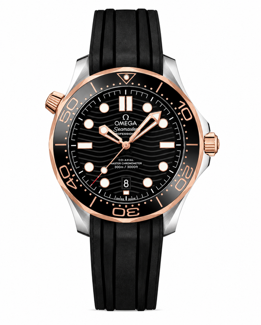 Black & Rose Gold Diver Watch – Premium Sports Luxury Timepiece