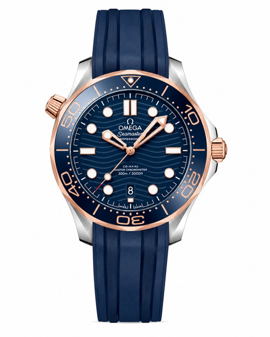 Ocean Blue Rose Gold Diver Watch – Premium Sports Luxury Timepiece