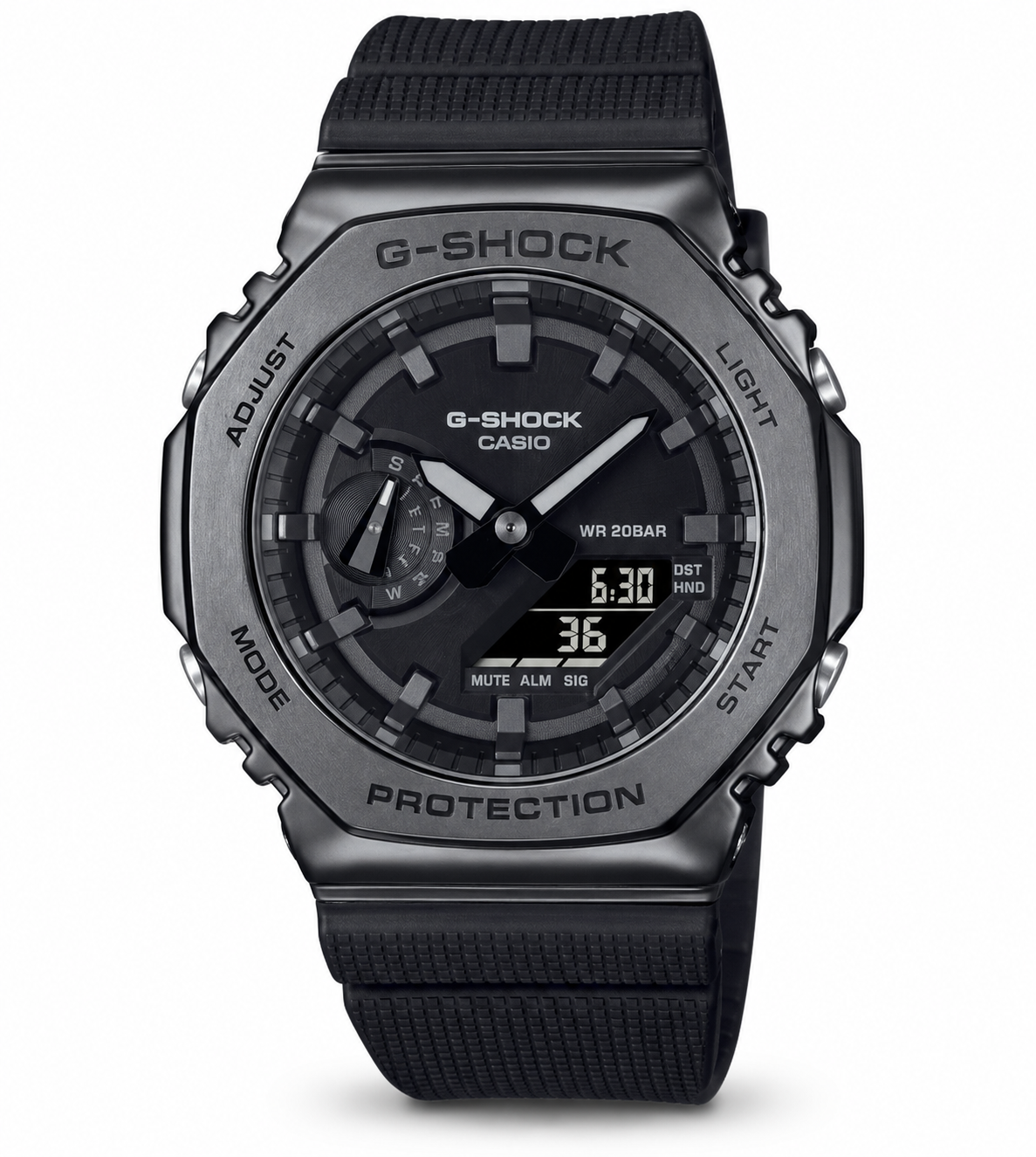 G-Shock Black Metal Analog-Digital Sports Watch